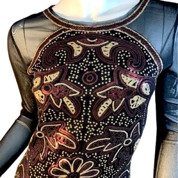 🔥 Chelsea & Violet Sequin Mesh Bodycon Dress | XS 🔥 - Picture 6 of 6